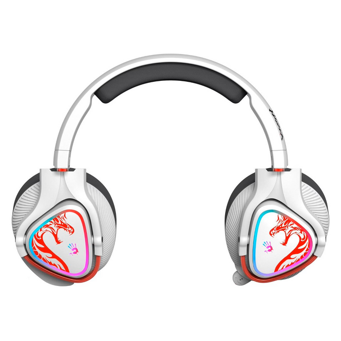 Gaming headphones A4TECH Bloody MR720 Naraka, RGB, Bluetooth + USB, White