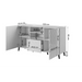 ABETO chest of drawers 150x42x82 graphite/gloss - Chests of drawers made of furniture