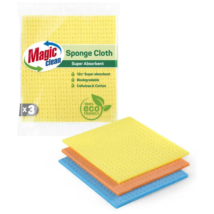 ABSORBENT TOWELS BIODEGRADABLE M 3 PCS MAGIC CLEAN - Продукти за почистване<<<Домашни потреби<<<Кухня<<<Praktiker