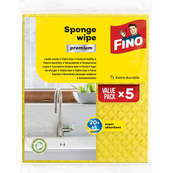 ABSORBENT TOWELS PREMIUM 5 PCS FINO - Продукти за почистване<<<Домашни потреби<<<Кухня<<<Praktiker