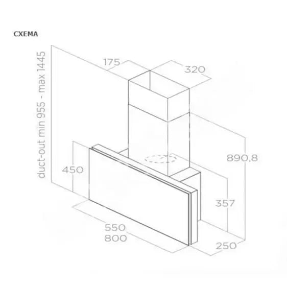 Absorber ELICA Plat BL 55 - Стандартни абсорбатори<<<Абсорбатори<<<Едра бяла техника<<<TechnoMix