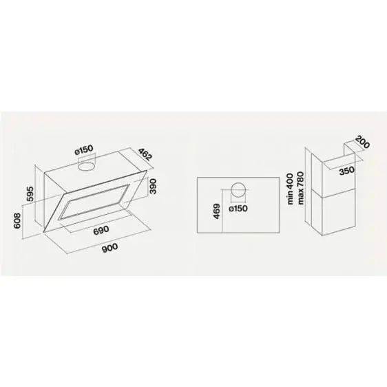 Absorber FALMEC Quasar Green Tech Black - Стандартни абсорбатори<<<Абсорбатори<<<Едра бяла техника<<<TechnoMix