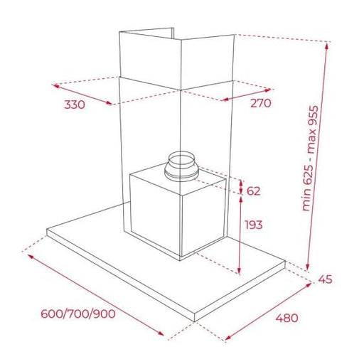 Absorber TEKA DSH 686 - Стандартни абсорбатори<<<Абсорбатори<<<Едра бяла техника<<<TechnoMix&&&Абсорбатори Стенен