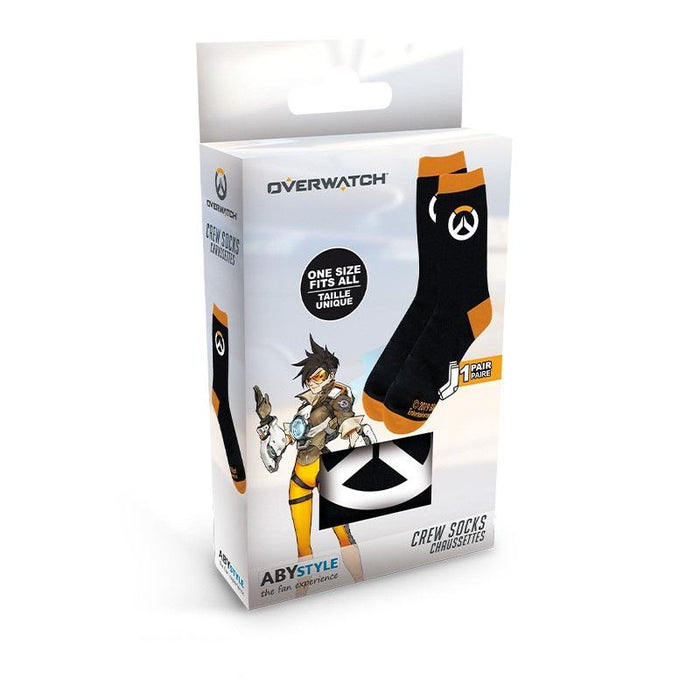 ABYSTYLE OVERWATCH Socks Logo, Black/Orange