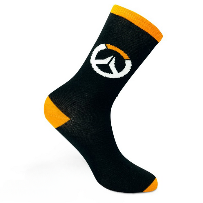 ABYSTYLE OVERWATCH Socks Logo, Black/Orange
