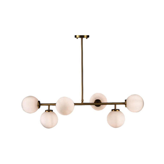 CHANDELIER THETIS 6ΧΕ27 METAL+GLASS