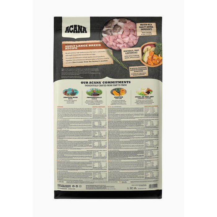 Fodder Acana Adult Large Breed Recipe Adult Chicken Fish 17 kg