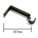 ACCESSORY BRACKET 2 PCS. GARDINIA MEMPHIS 10-14 CM BLACK - Аксесоари за корнизи<<<Корнизи щори и пердета<<<Мебели и