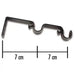 ACCESSORY DOUBLE BRACKET 2 PCS. GARDINIA MEMPHIS 7/14 CM BLACK - Аксесоари за корнизи<<<Корнизи щори и пердета<<<Мебели