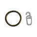 ACCESSORY METAL RING WITH HOOK F19 GENKOVSKI ANTIQUE GOLD 10 PCS. - Аксесоари за корнизи<<<Корнизи щори и