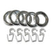 ACCESSORY RING WITH HOOK GARDINIA CALIFORNIA CHROME 10 PCS. - Аксесоари за корнизи<<<Корнизи щори и пердета<<<Мебели и