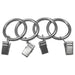 ACCESSORY RING WITH HOOK GARDINIA EUROPE SILVER 10 PCS. - Аксесоари за корнизи<<<Корнизи щори и пердета<<<Мебели и