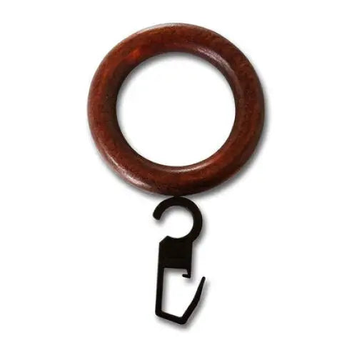 ACCESSORY RING WITH HOOK GARDINIA LUGANO WALNUT 10 PCS. - Аксесоари за корнизи<<<Корнизи щори и пердета<<<Мебели и
