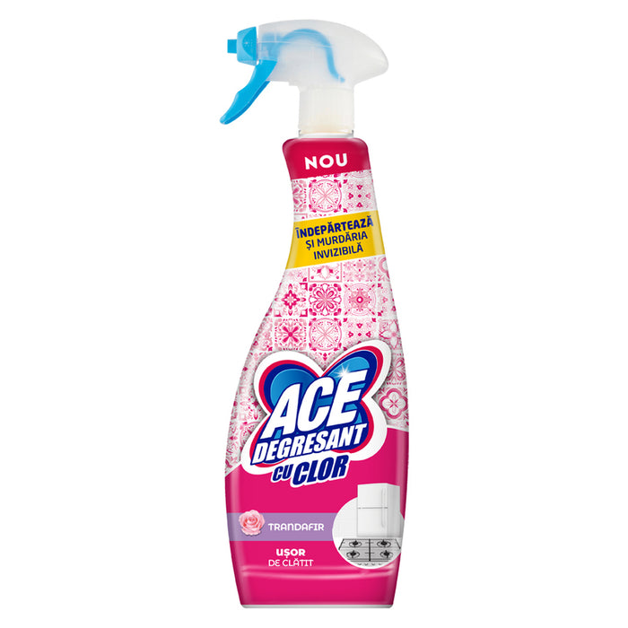 DEGREASER WITH BLEACH ULTRA SPRAY 650ML ROSE ACE