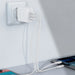 Acefast 2in1 wall charger 2x USB-C / USB-A 65W PD QC 3.0 AFC FCP (set with USB-C 1.2m cable) white (A13 white) - Cell