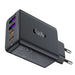 Acefast A61 PD 45W GaN charger 2 x USB-C + 2 x USB-A with 4 ports - black - Cell phone USB charger<<<HurtelXML