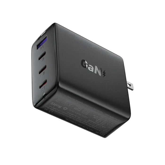 Acefast A96 PD100W GaN Charger (3 x USB-C + 1x USB-A) with US Plug - Black - Cell phone USB charger<<<HurtelXML