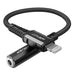 Acefast audio cable MFI Lightning - 3.5mm mini jack (female) 18cm AUX black (C1-05 black) - Audio adapters<<<HurtelXML