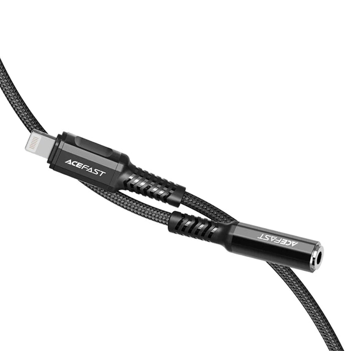 Acefast audio cable MFI Lightning - 3.5mm mini jack (female) 18cm AUX black (C1-05 black) - Audio adapters<<<HurtelXML