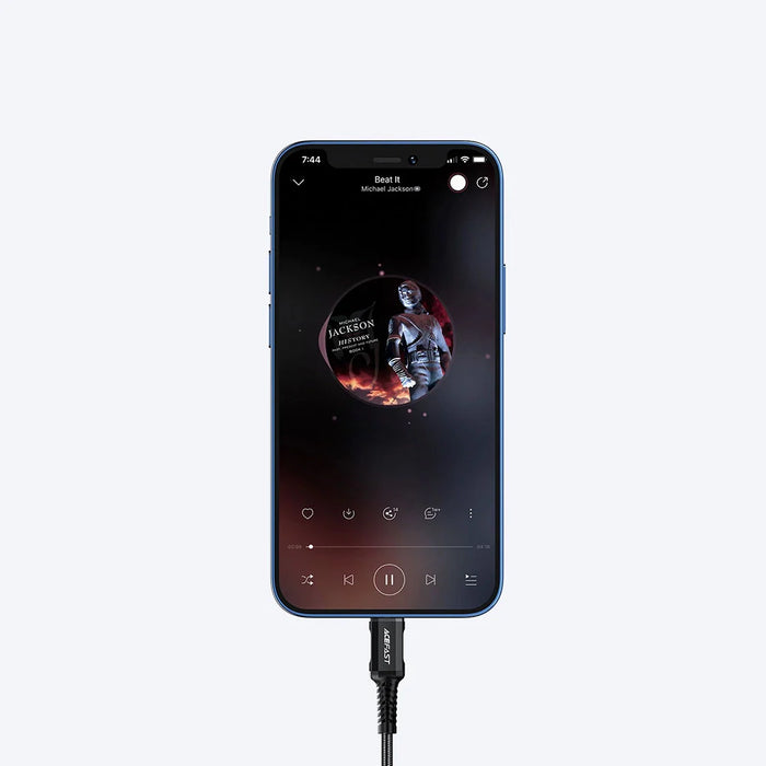 Acefast audio cable MFI Lightning - 3.5mm mini jack (female) 18cm AUX black (C1-05 black) - Audio adapters<<<HurtelXML