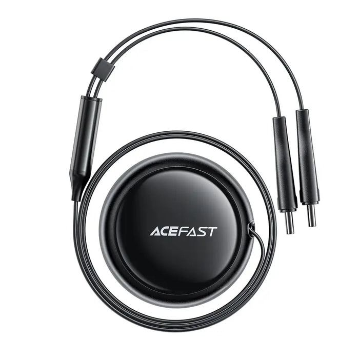 Acefast B13 car charger 53W USB-A / 2 USB-C retractable cables - black - Cell phone USB charger<<<HurtelXML
