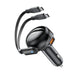 Acefast B13 car charger 53W USB-A / 2 USB-C retractable cables - black - Cell phone USB charger<<<HurtelXML