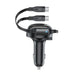 Acefast B13 car charger 53W USB-A / 2 USB-C retractable cables - black - Cell phone USB charger<<<HurtelXML