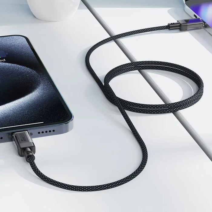 Acefast C12 USB-C / USB-C PD cable 60W 480Mb/with nylon braid - black - Cell phone cables<<<HurtelXML