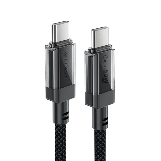 Acefast C12 USB-C / USB-C PD cable 60W 480Mb/with nylon braid - black - Cell phone cables<<<HurtelXML