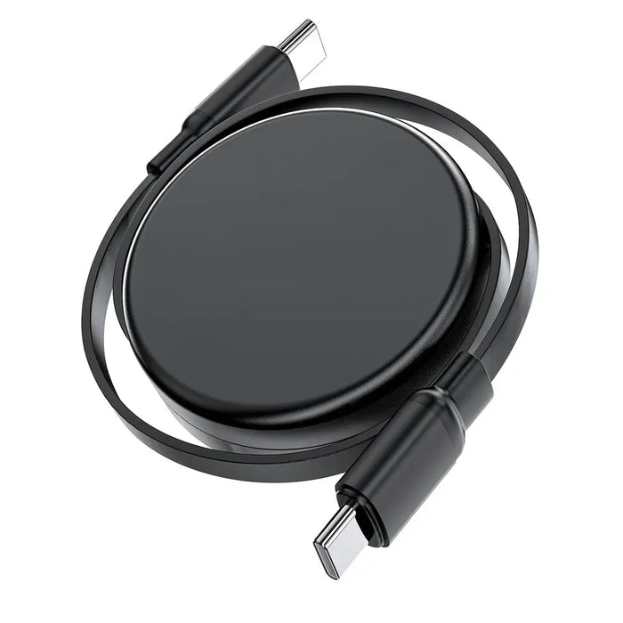 Acefast C13-03 USB-C - USB-C 60W Cable Retractable - Black - Cell phone cables<<<HurtelXML