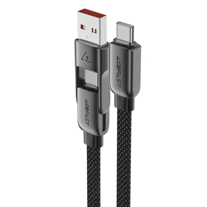 Acefast C13-05 USB-C - USB-A / USB-C Cable 480Mb/s 3A 0.2m - Black - *Temporary category<<<HurtelXML