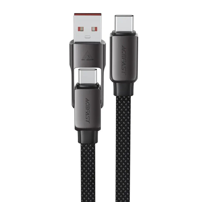 Acefast C13-05 USB-C - USB-A / USB-C Cable 480Mb/s 3A 0.2m - Black - *Temporary category<<<HurtelXML