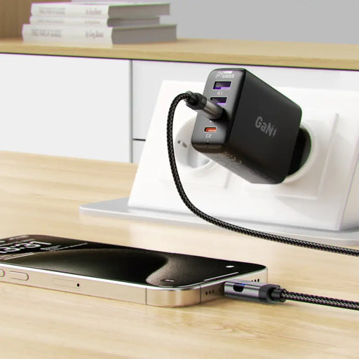 Acefast C15-03 USB-C - USB-C Cable with Display 480Mb/s 60W 1.2m - Black - *Temporary category<<<HurtelXML