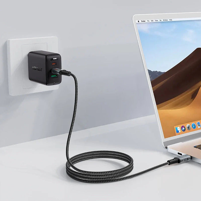 Acefast C4-03 Black USB-C - USB-C PD QC cable 100W 5A 480Mb/s 2m - black - Cell phone cables<<<HurtelXML