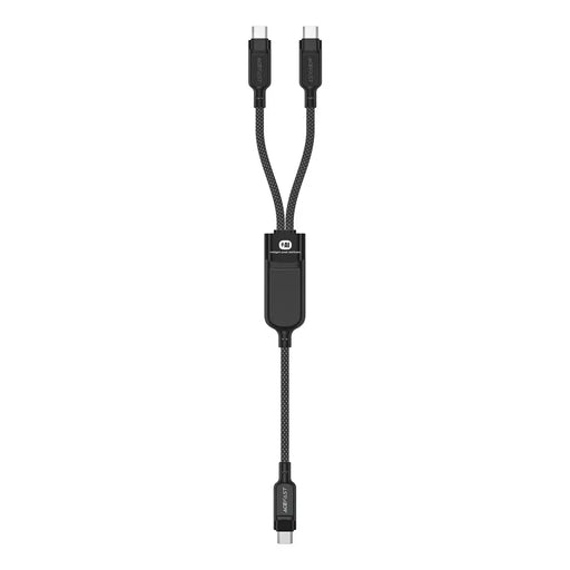 Acefast C5 USB-C - USB-C / USB-C 2in1 100W 480Mb/s cable - black - Cell phone cables<<<HurtelXML