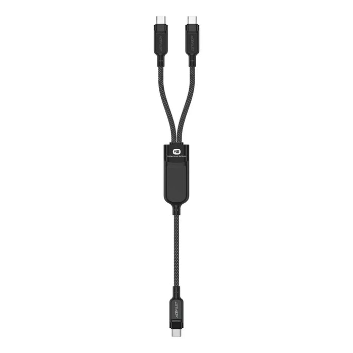 Acefast C5 USB-C - USB-C / USB-C 2in1 100W 480Mb/s cable - black - Cell phone cables<<<HurtelXML