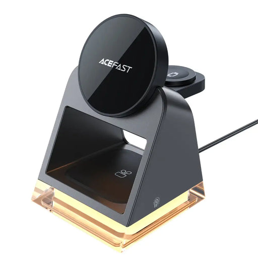 Acefast E17 MagSafe 3in1 Inductive Charger + USB-A USB-C Cable - Black - Cell phone USB charger<<<HurtelXML