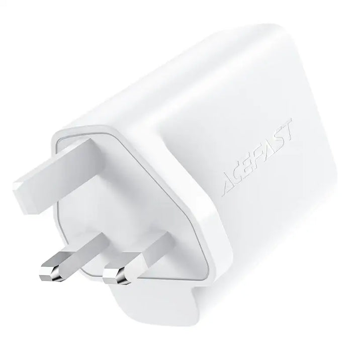 Acefast GaN charger (UK plug) 2x USB Type C 50W Power Delivery PPS Q3 3.0 AFC FCP black (A32 UK) - Cell phone USB