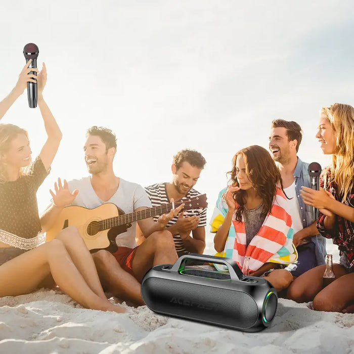 Acefast K1 Wireless Karaoke Speaker with 2 Microphones - Black - Headphones and speakers<<<HurtelXML