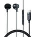Acefast L2 in-ear headphones with USB-C connector microphone and remote control 1.2 m - black - Headphones