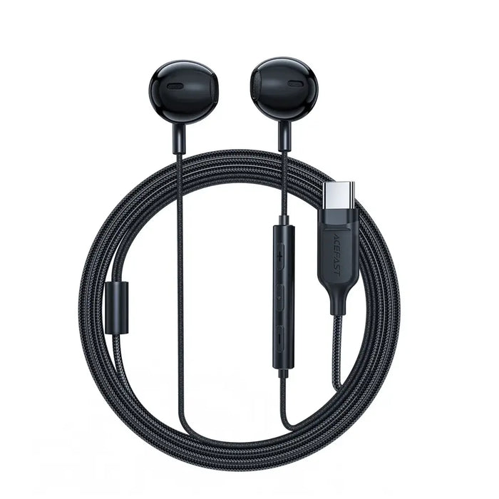 Acefast L2 in-ear headphones with USB-C connector microphone and remote control 1.2 m - black - Headphones