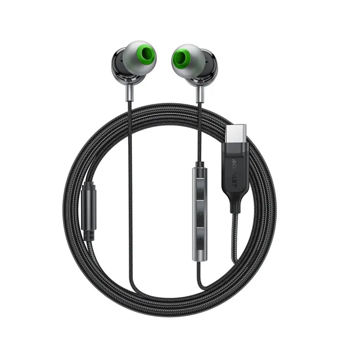 Acefast L5 Wired In-Ear Headphones USB-C 1.2m - Black - *Temporary category<<<HurtelXML