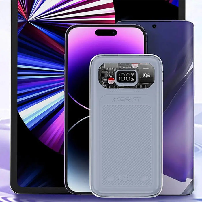 Acefast powerbank 10000mAh Sparkling Series fast charging 30W gray (M1) - Powerbanks<<<HurtelXML