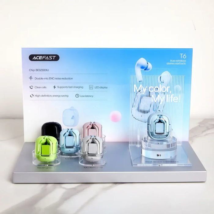 Acefast T6 TWS Bluetooth In-Ear Wireless Headphones - Pink - Headphones and speakers<<<HurtelXML