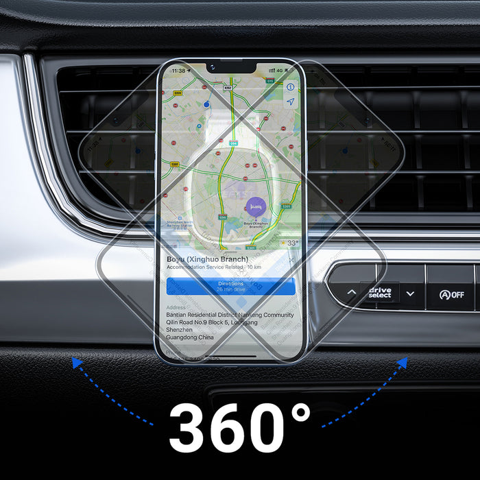 Acefast D16 Magnetic Car Air Vent Mount - No MagSafe Required - Gray