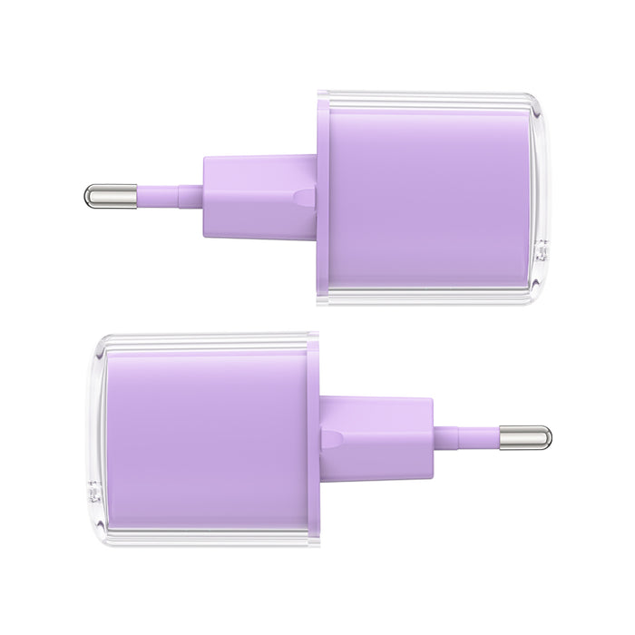 Acefast A53 PD 30W GaN USB-C charger with display - purple