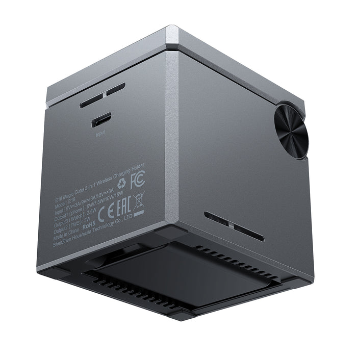 Acefast E18 Rubik's Cube 3 in 1 Inductive Charger - Black