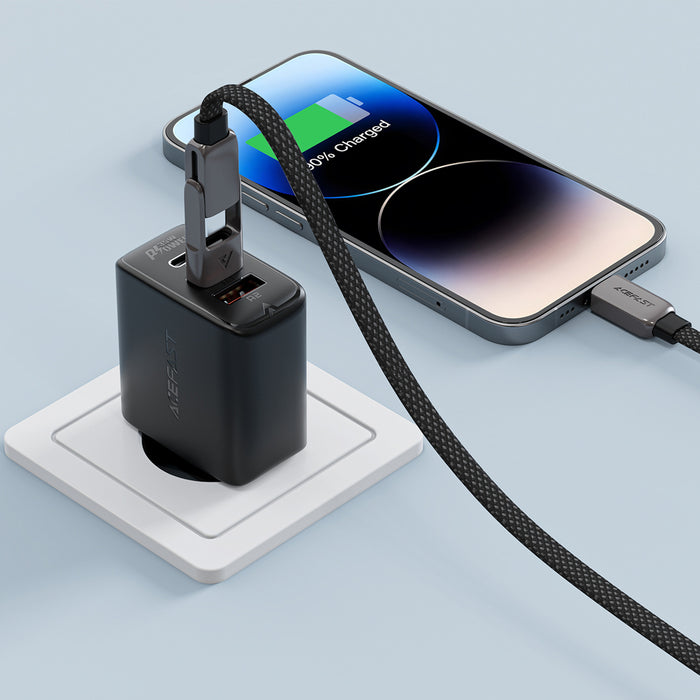 Acefast C13-04 USB-C - USB-A / USB-C Cable 480Mb/s 3A 1.2m - Black
