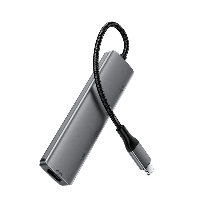 Acefast J18 USB Hub USB-C 6-in-1 HDMI 4K 60Hz PD90W Docking Station - Gray
