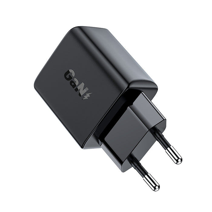Acefast GaN USB Type-C 30W charger, PD, QC 3.0, AFC, FCP black (A21 black)